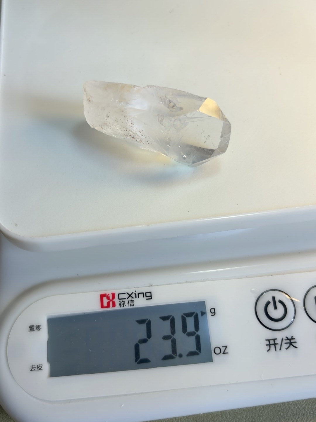 Adorno de escritorio de planta en cristal natural