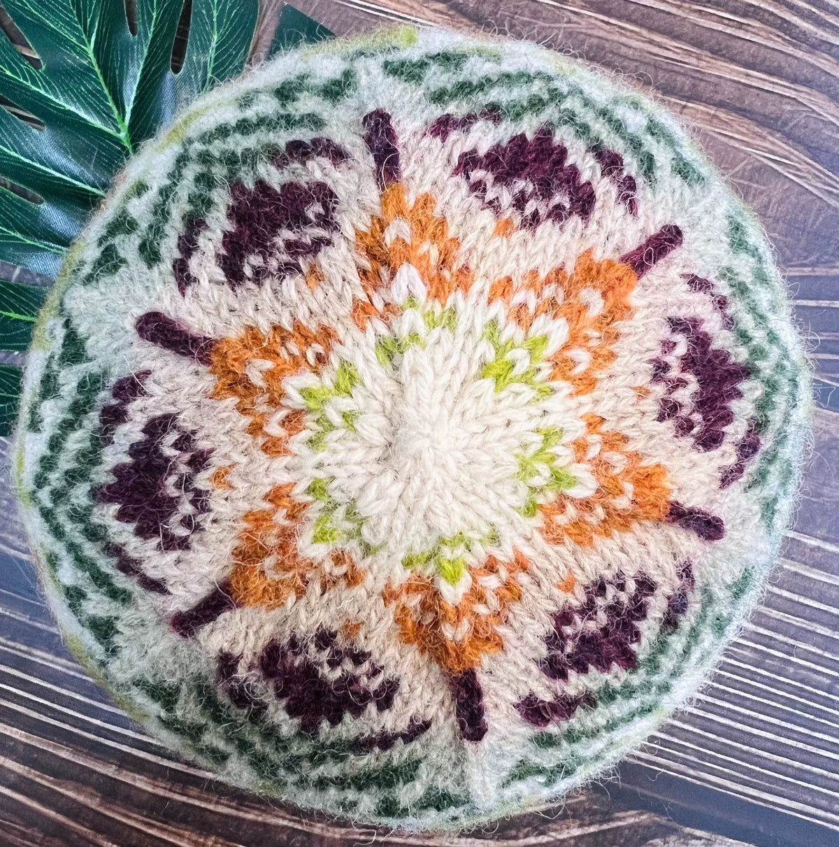 Gorro Fair Isle em Pura Lã
