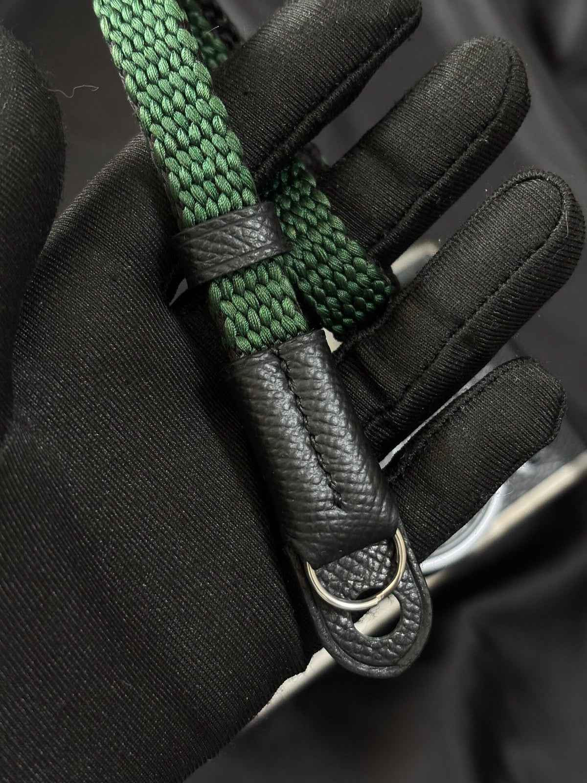 Green Silk Camera Wrist Strap for Mirrorless Cameras