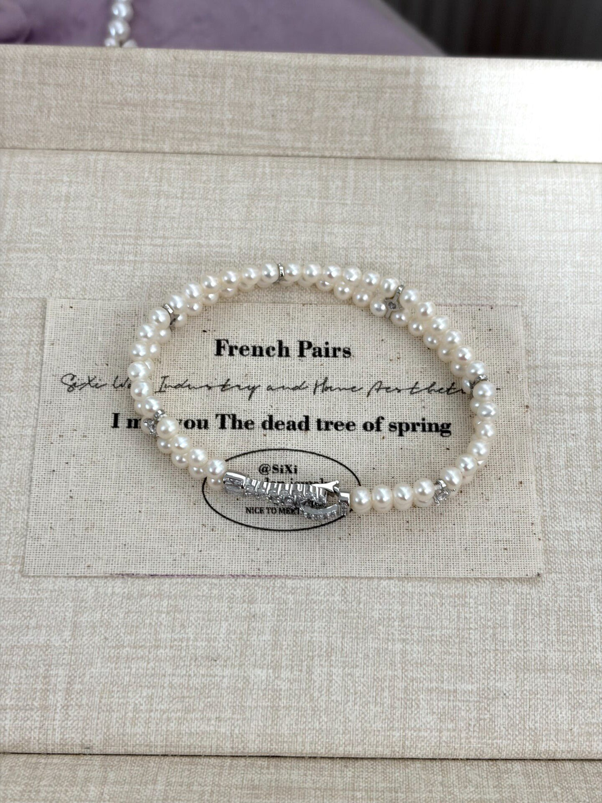 Natural Pearl Double Strand Bracelet