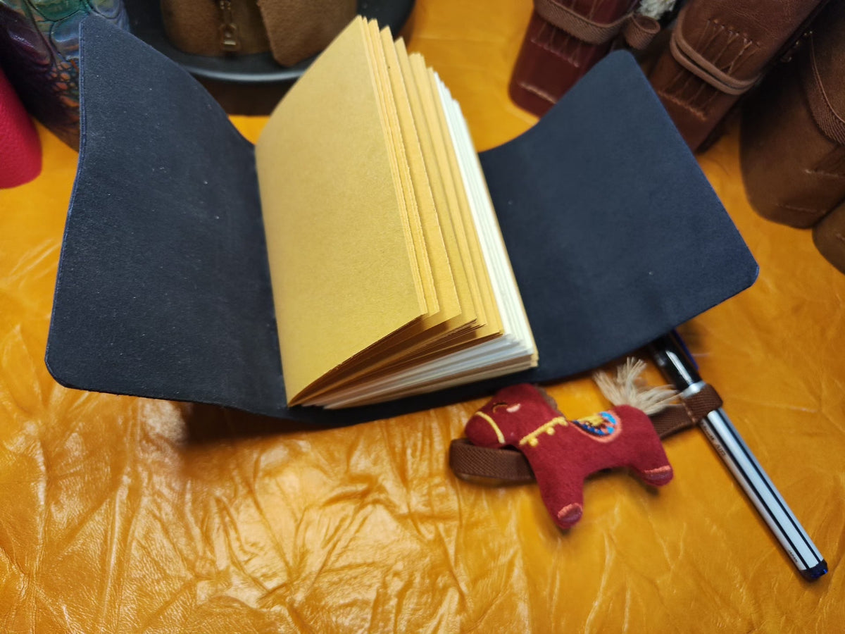 Matte Cowhide Horse Charm Journal Notebook