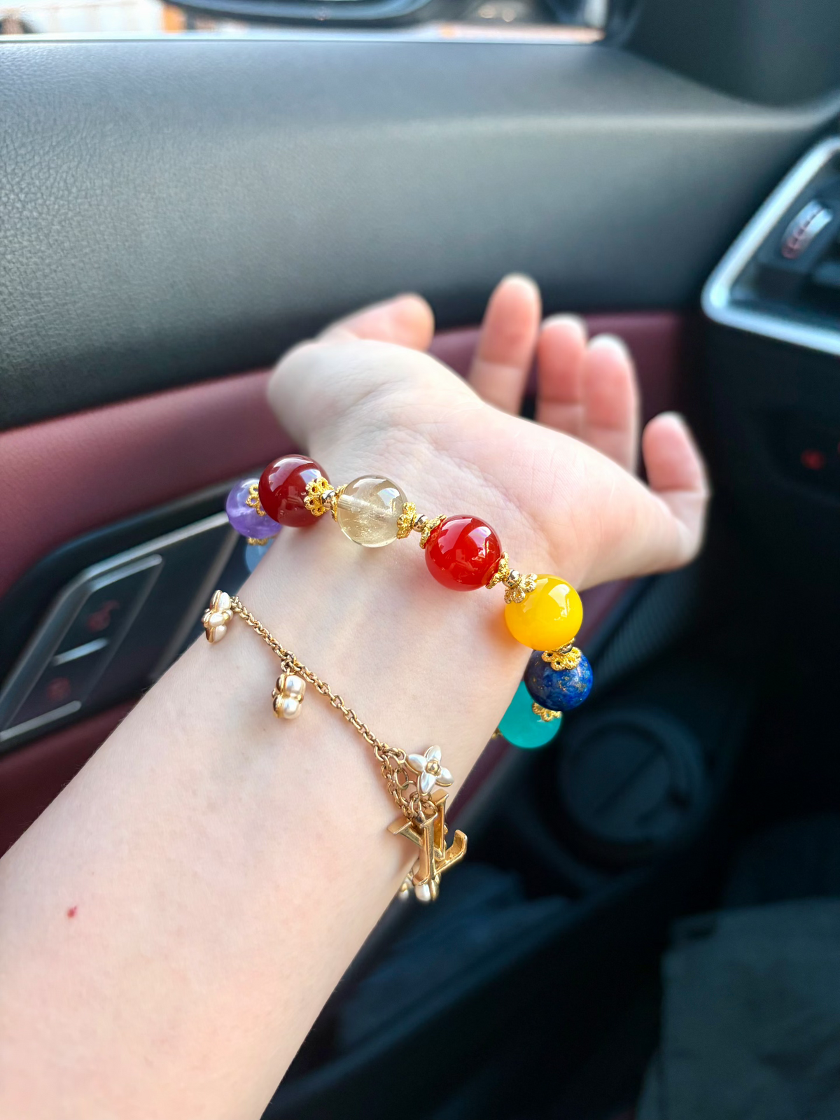 Natural Crystal Multi-Gemstone Bracelet 16cm