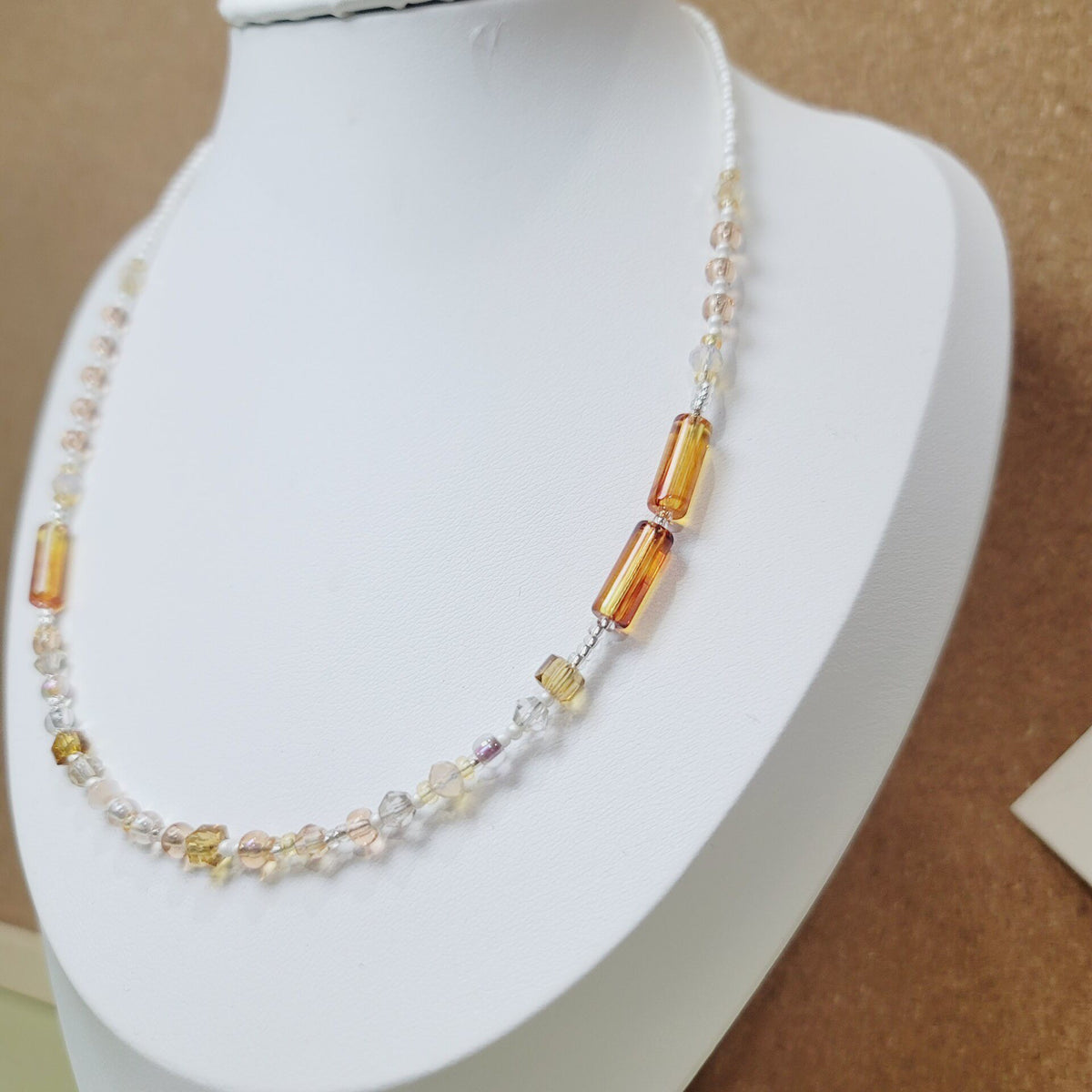 Milky White Seed Bead Necklace