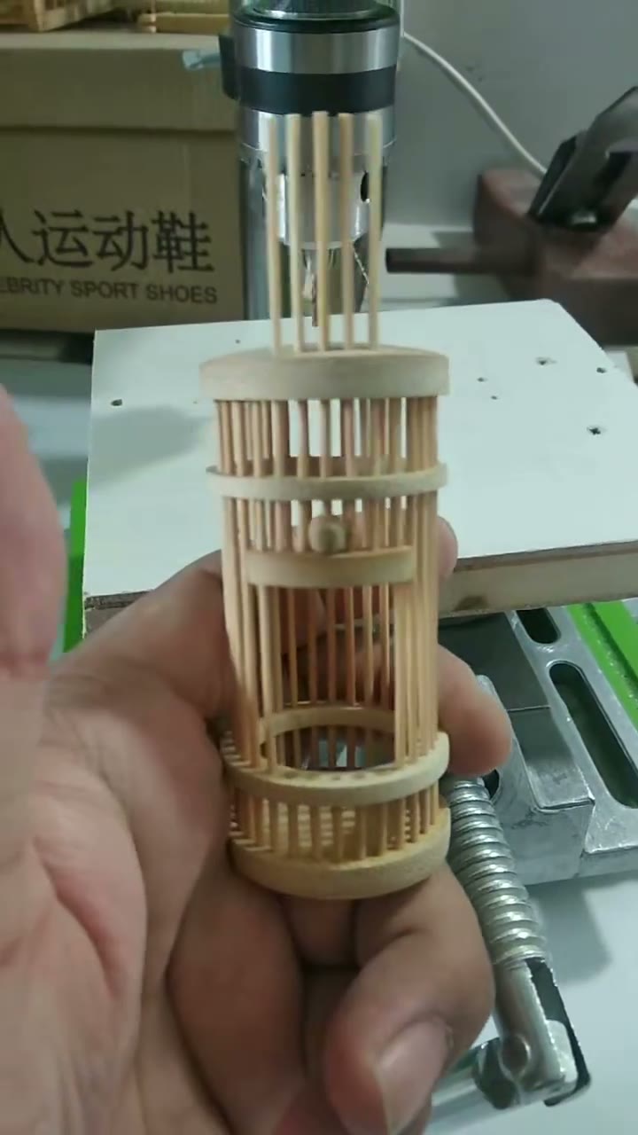 Handcrafted Bamboo Cricket Cage Handheld 30mm