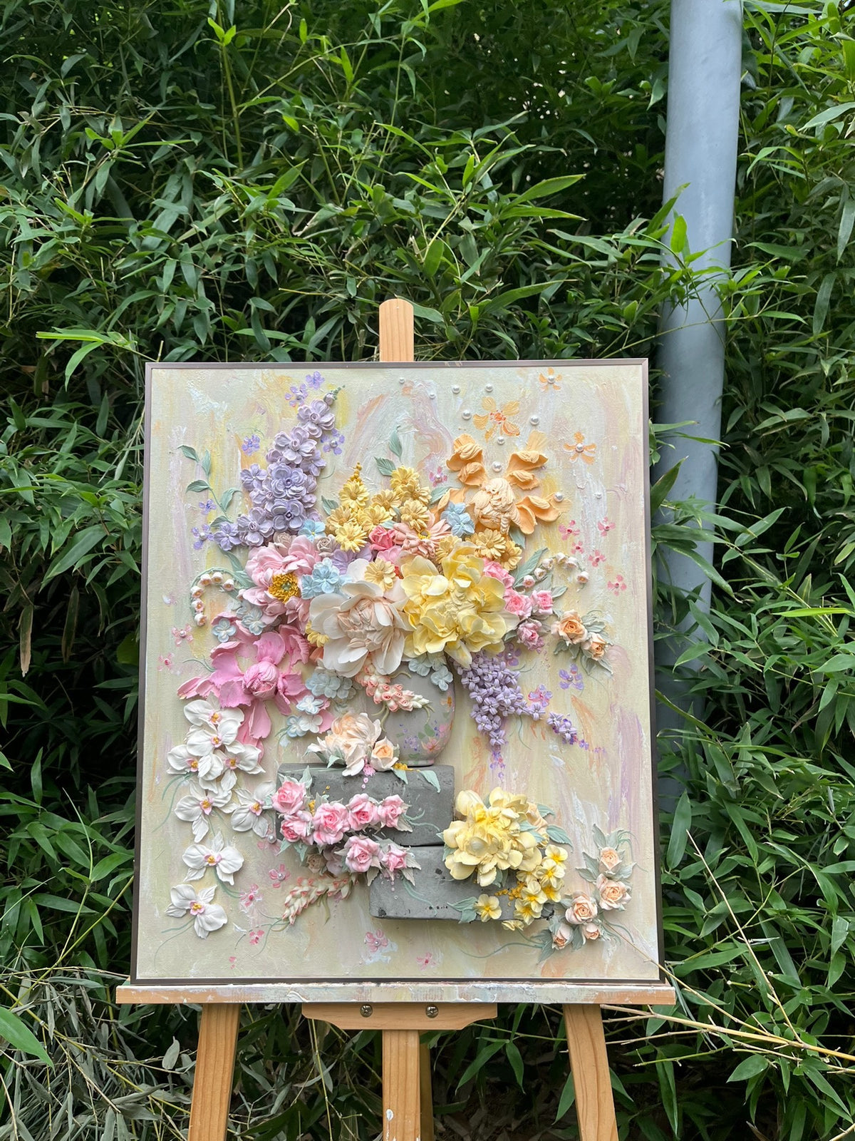 Clay Piping Painting Floral Artwork