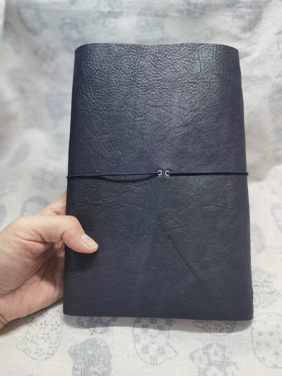 Inktblauw Leer A5 TN Tri Fold Hoes