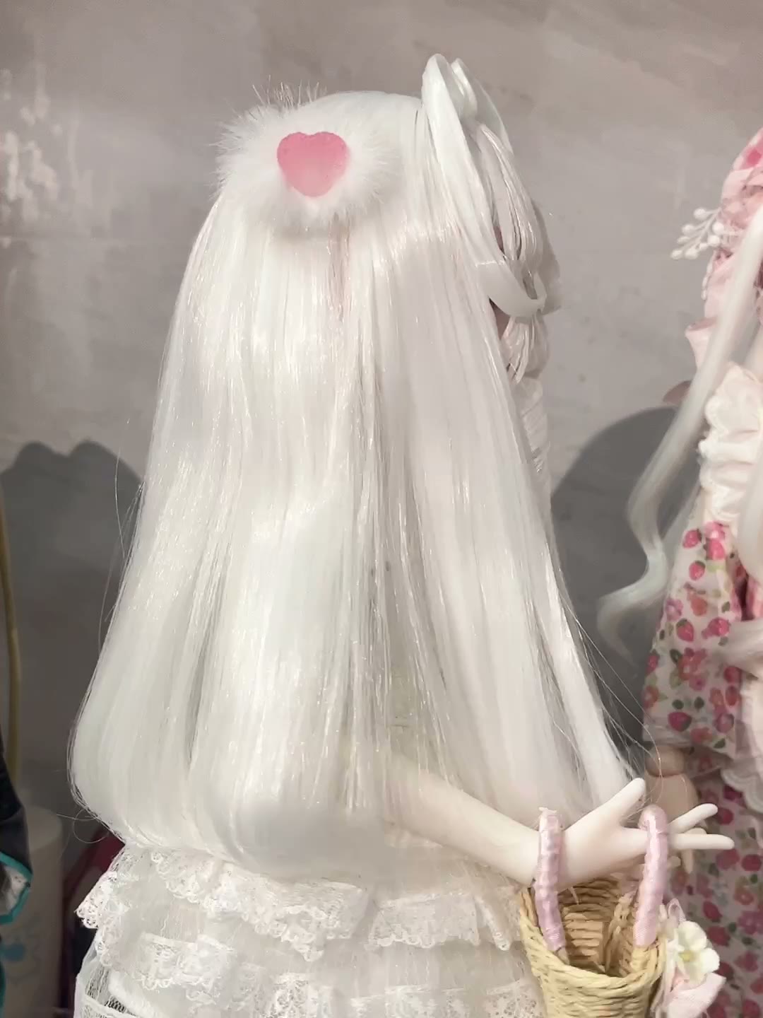 White Doll Wig with Spiral Ringlets