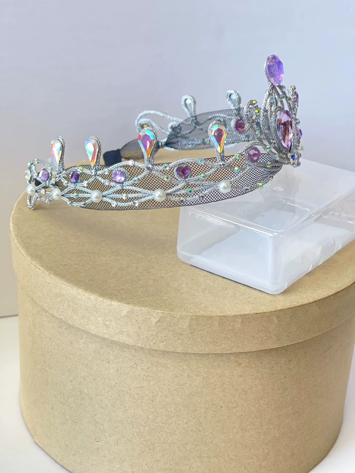 Ballet Crown Tiara with Lilac Violet Crystal