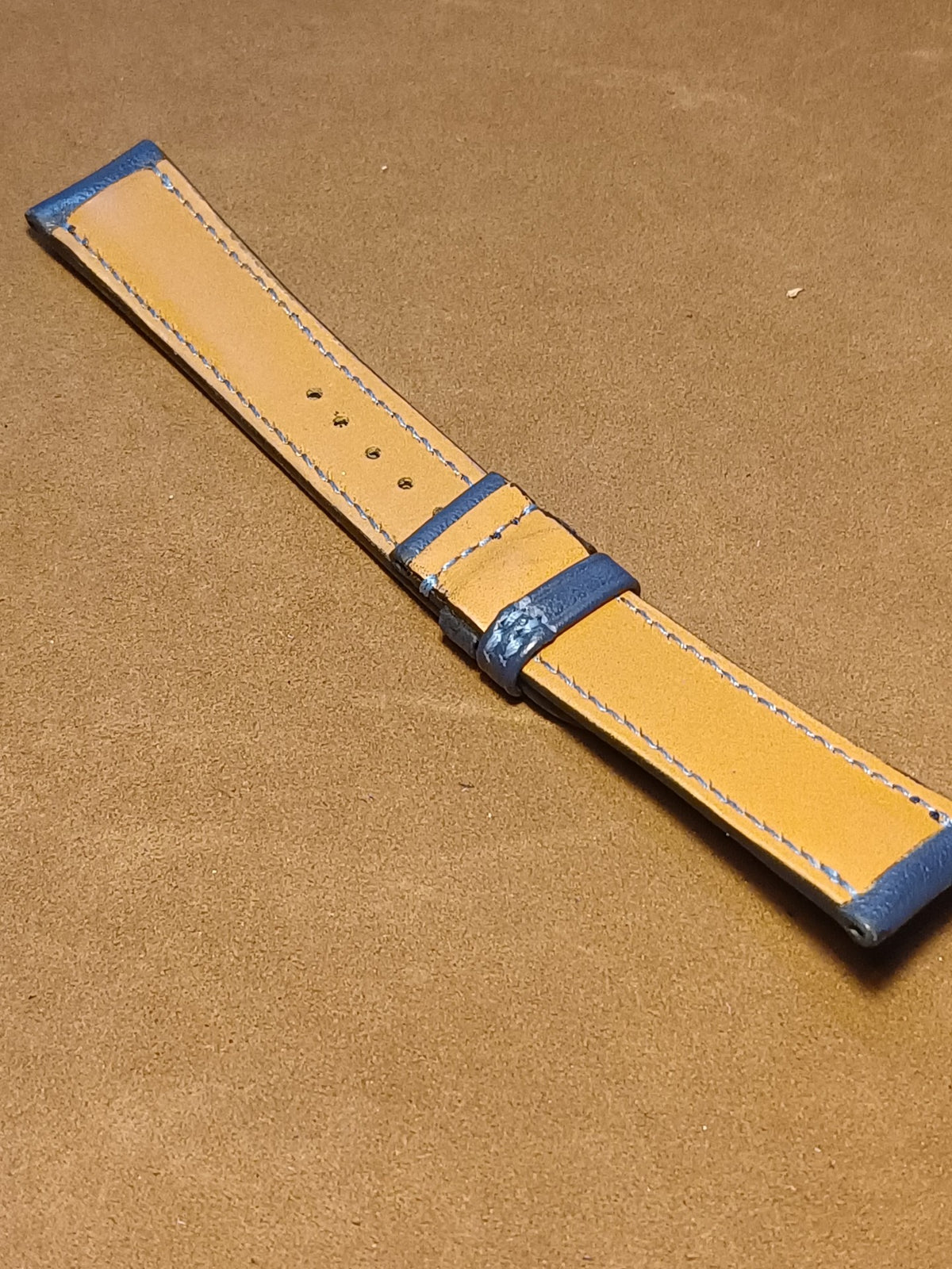 Napa Leather Watch Strap Powder Blue 20mm