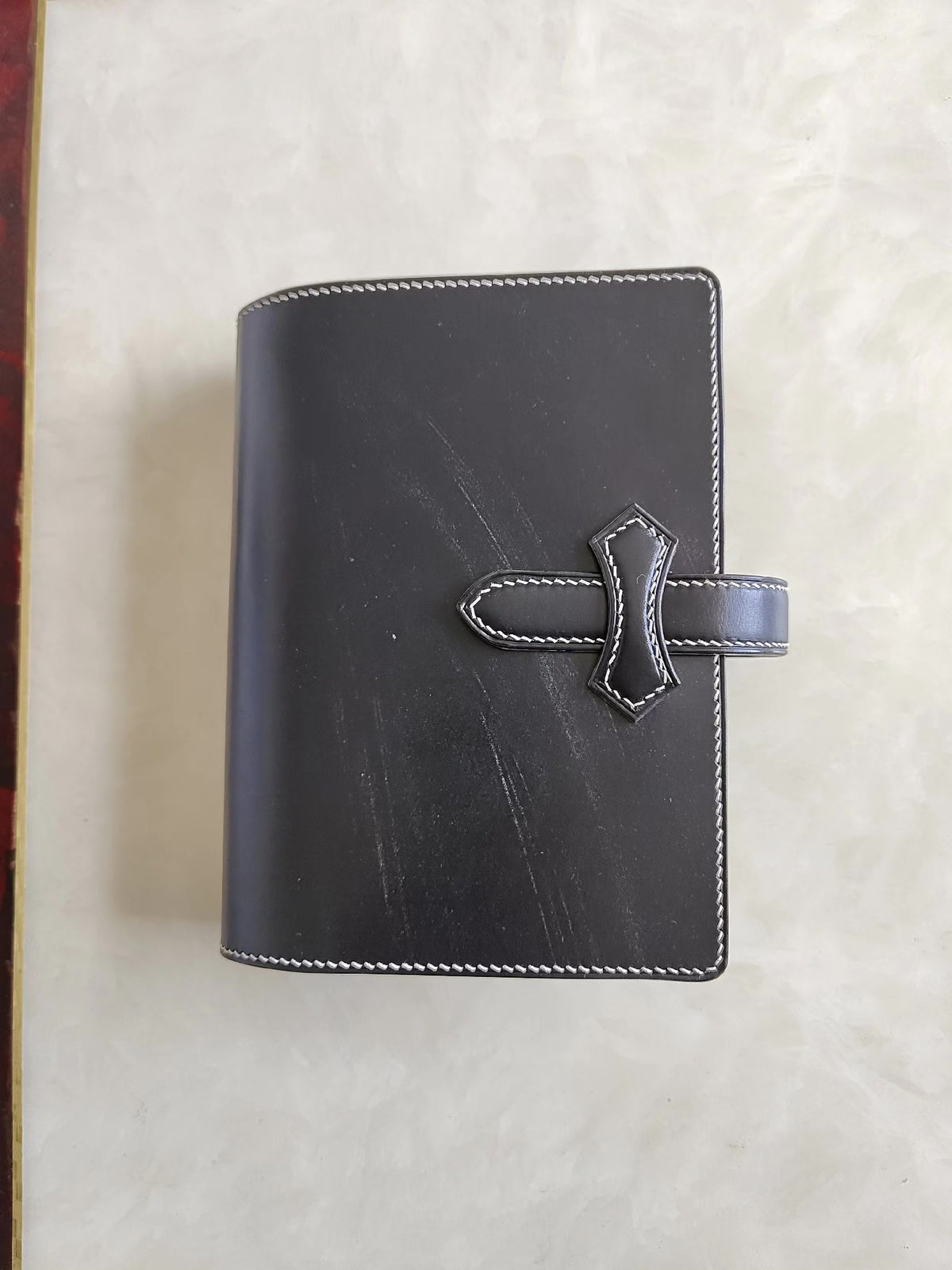 A6 Leather Binder with Six Ring Mechanism