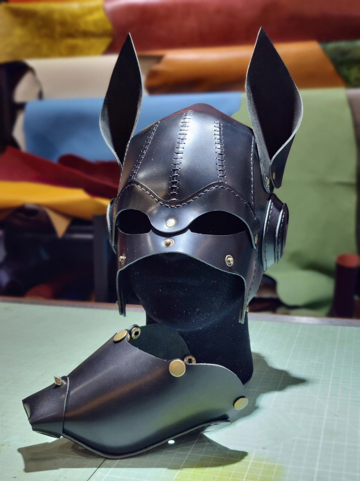Handcrafted Leather Dog Mask