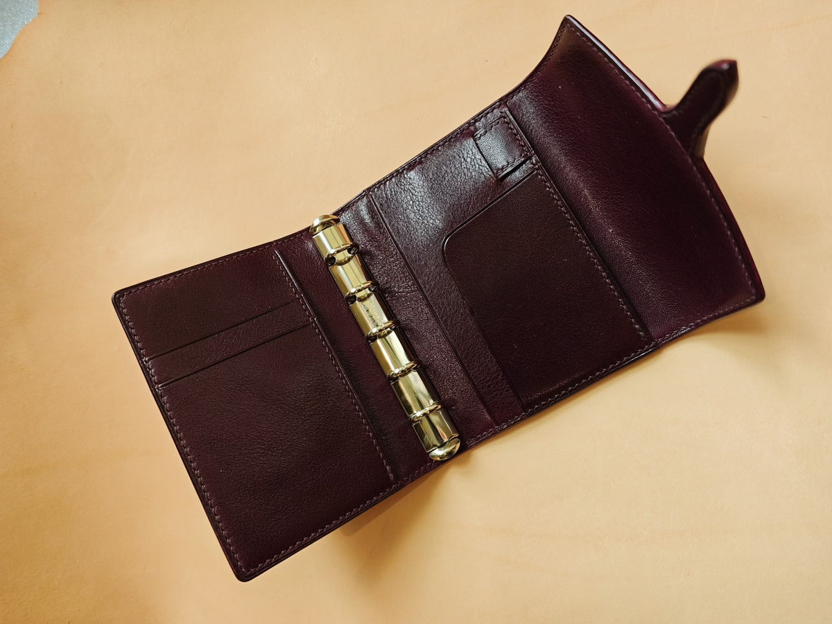 M5 Leather Notebook Burgundy Pebbled Grain