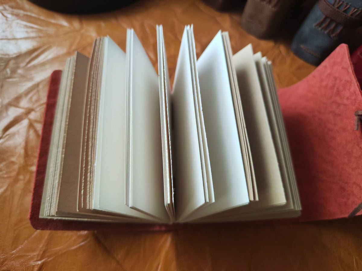 Handcrafted Leather Notebook with Embossed Cover