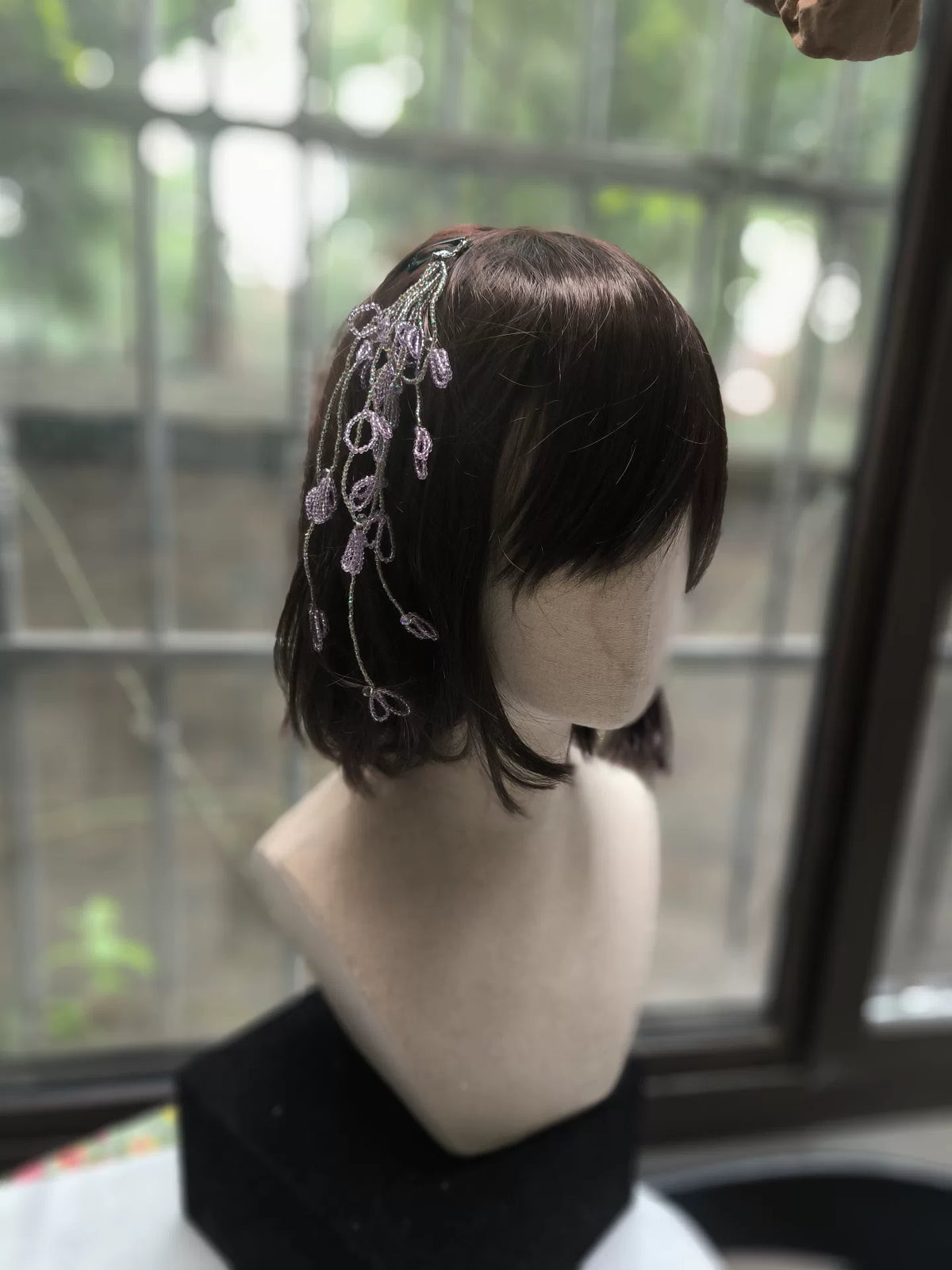 Ensemble de Barrettes Fleurs en Cristaux et Perles Artisanales