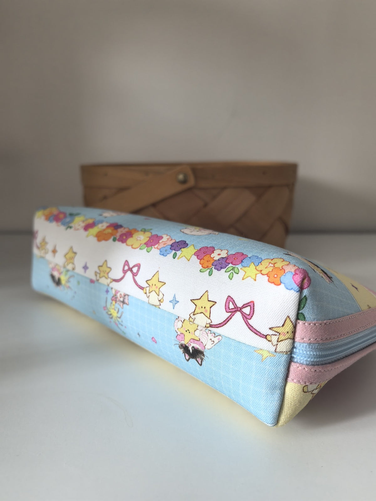 Woven Star Cat Print Handbag