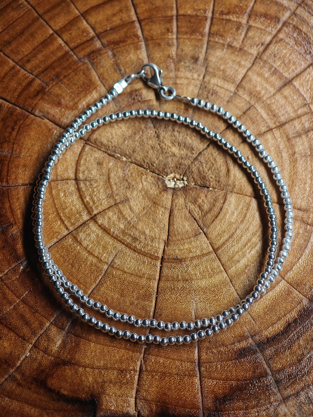 999 Silver 3mm Bead Chain Necklace
