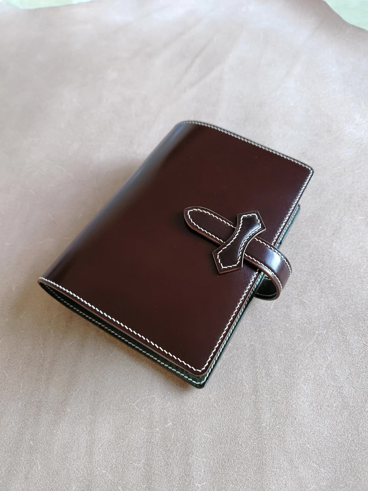 A6 Horsehide Leather Bifold Notebook