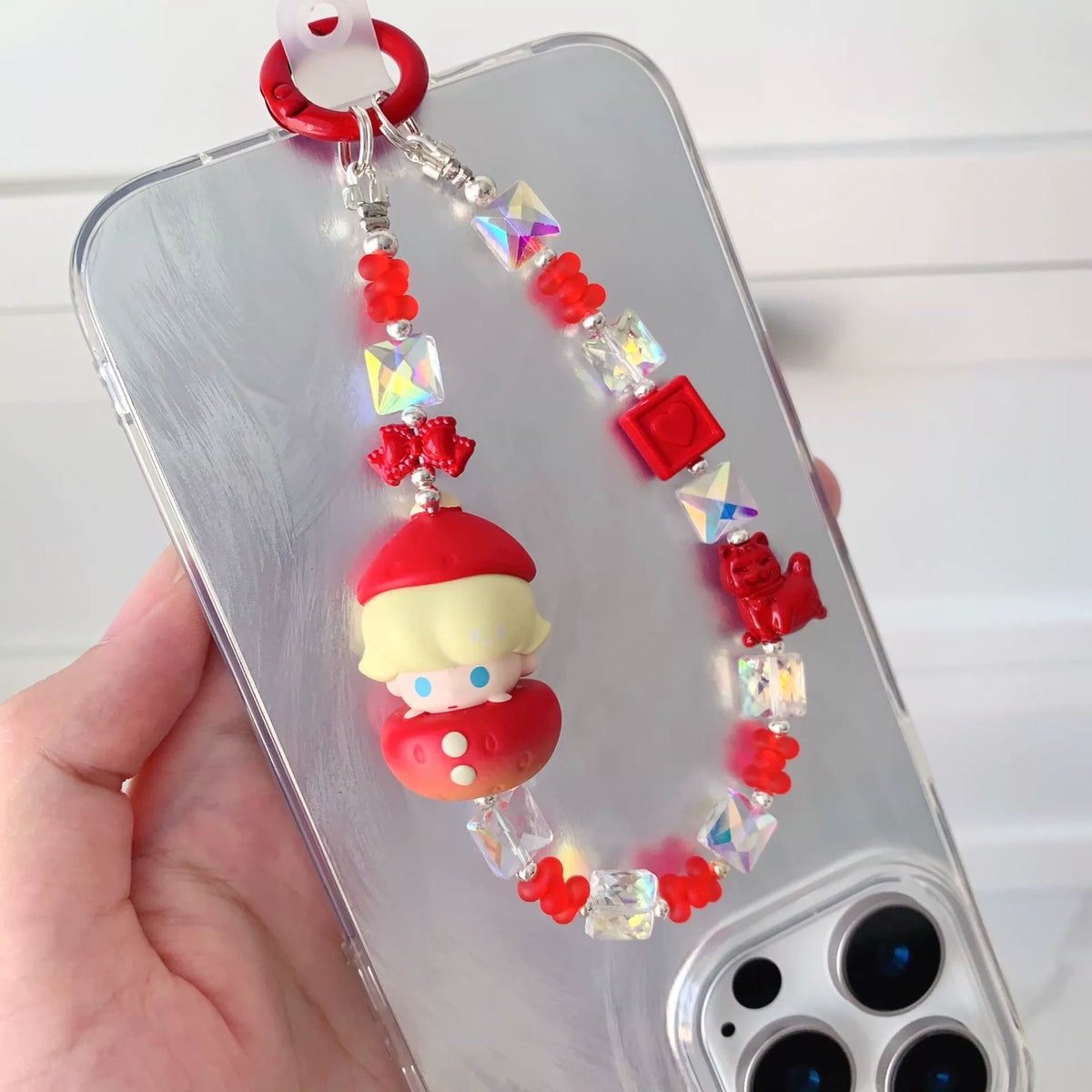 Strawberry DIMOO Mat Geel Haar Telefoonhanger