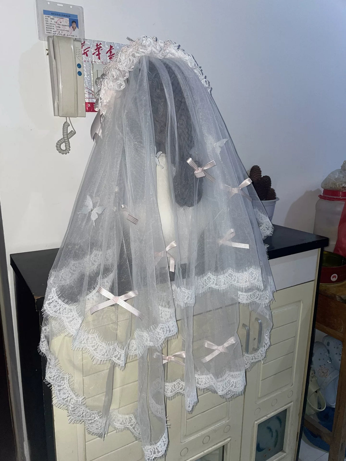 Lolita Lace Headband and Tulle Veil Set