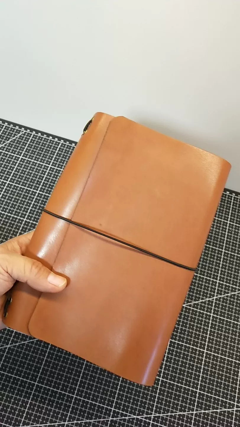 A5 三つ折り 本革ジャーナルカバー