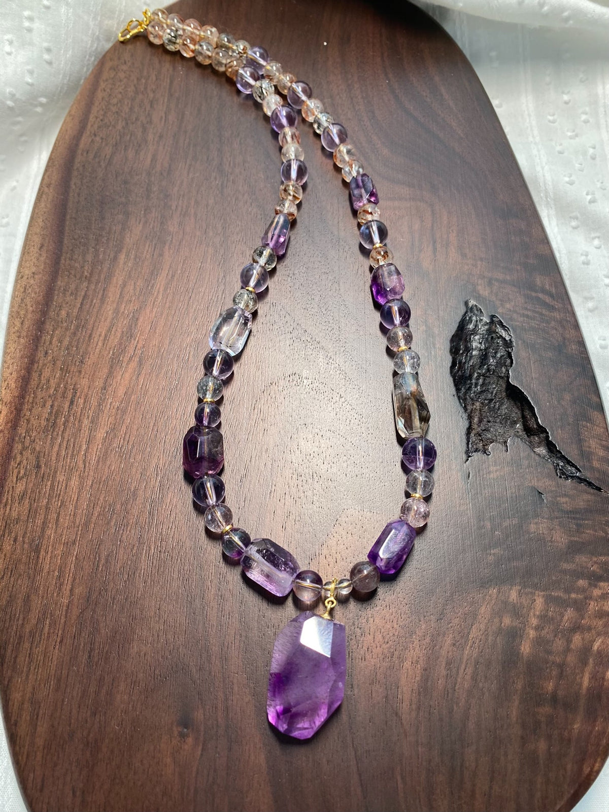Amethyst Super Seven Crystal Necklace