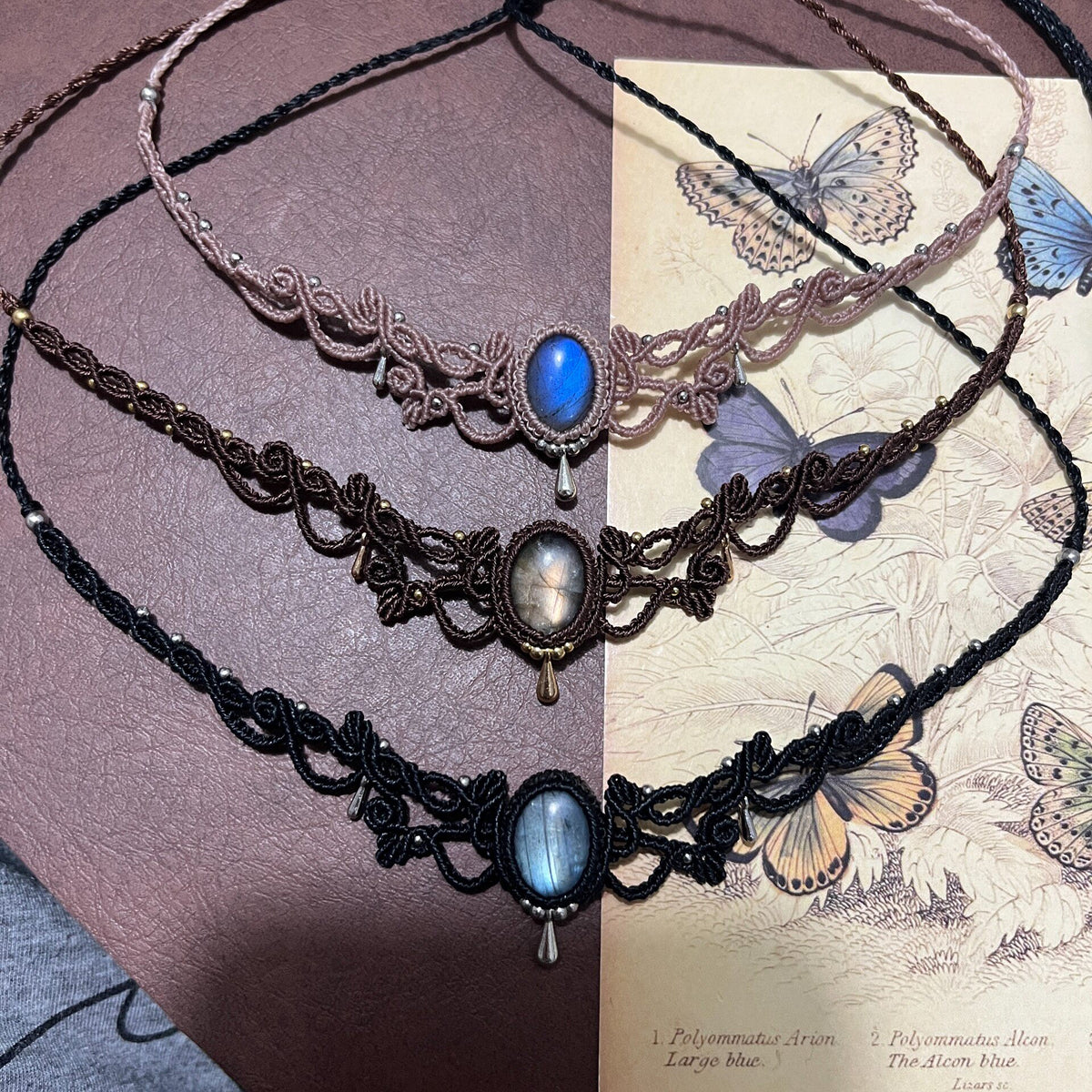 Labradorite Knotwork Necklace Set