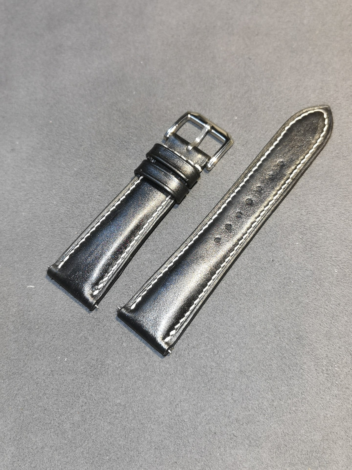 Black Leather Watch Strap Quick Release