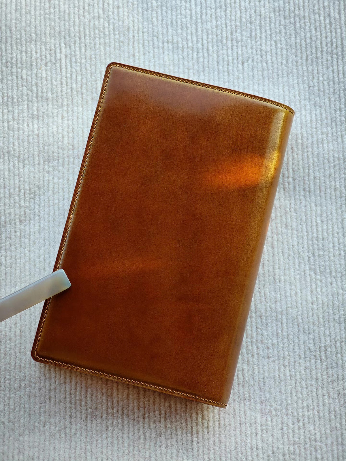 A5 Shell Cordovan Leather Loose Leaf Binder
