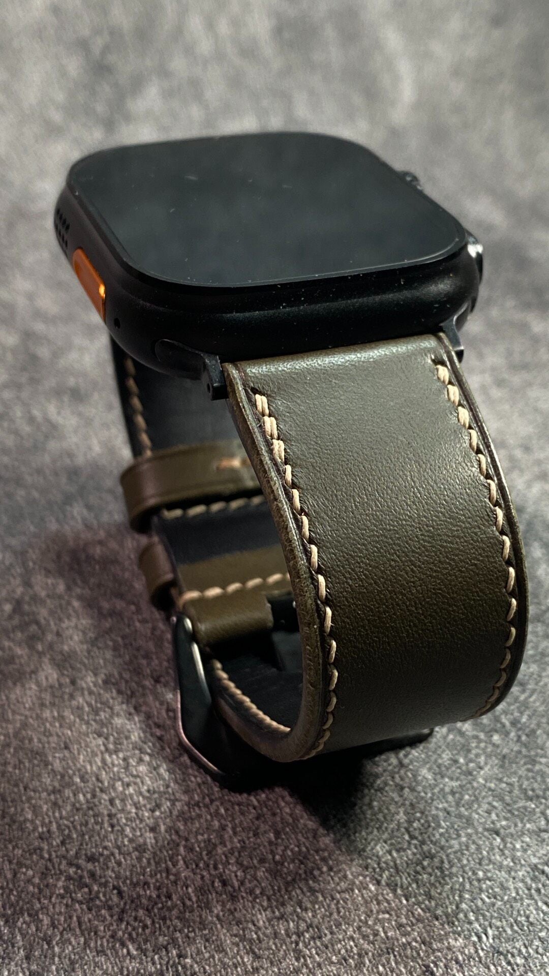 Olive Green Handcrafted Leather Watch Strap
