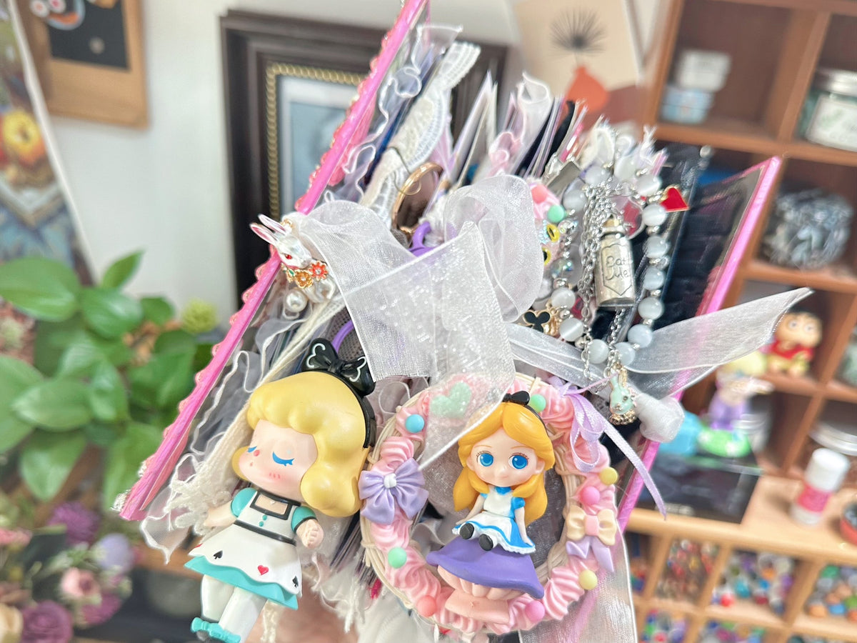 Customizable Alice in Wonderland Handmade A5 Junk Journal