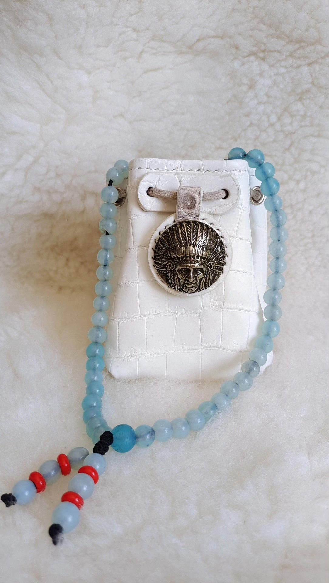 Porte-monnaie en cuir de crocodile de l'Himalaya
