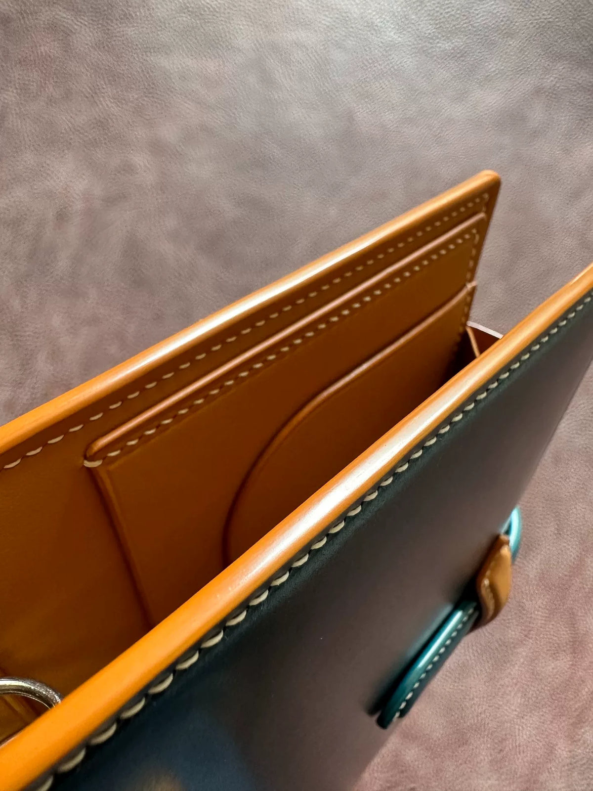 A6 Ringmap Teal Shell Cordovan