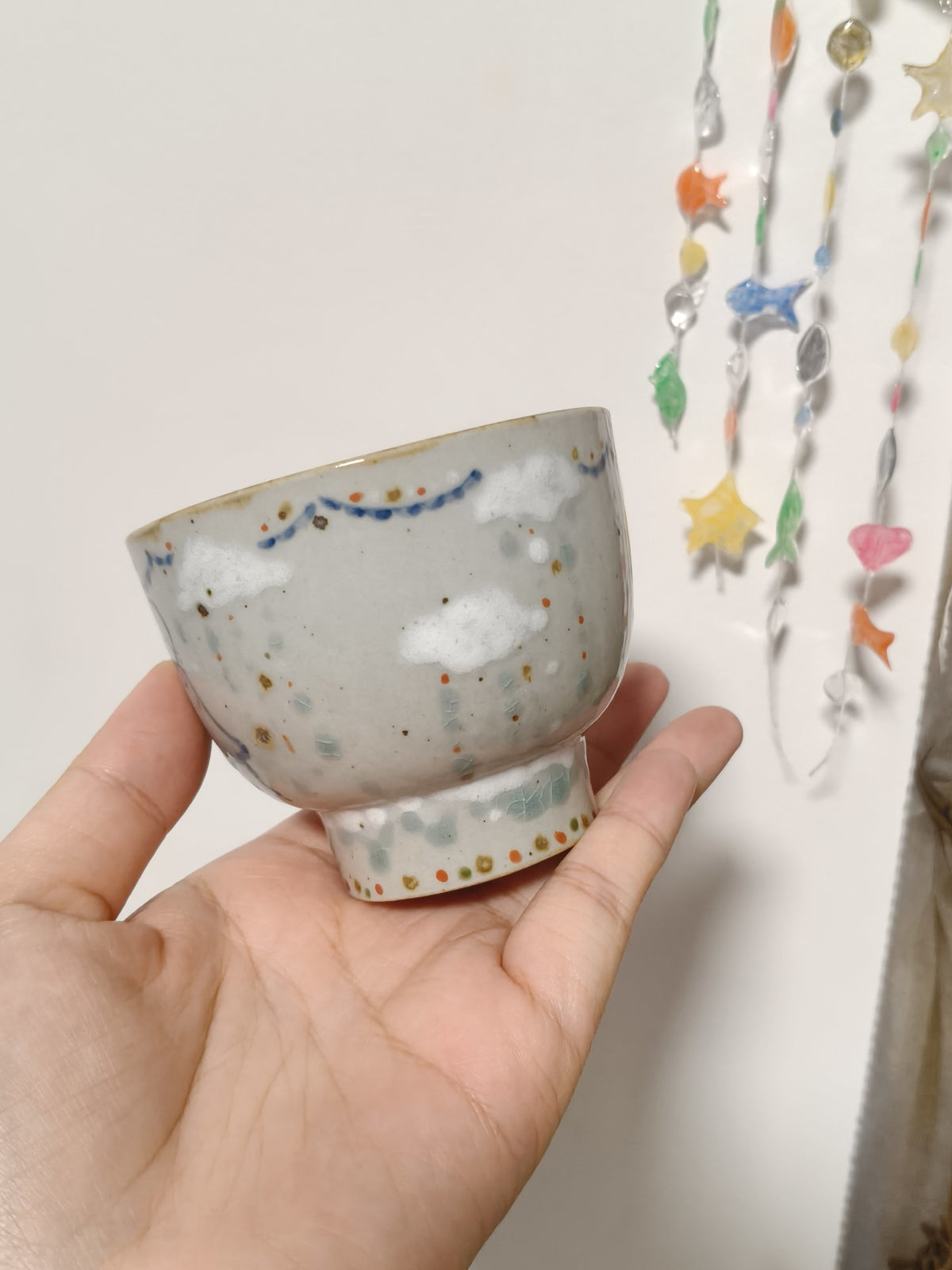Hand-Painted Underglaze Ceramic Aromatherapy Cup
