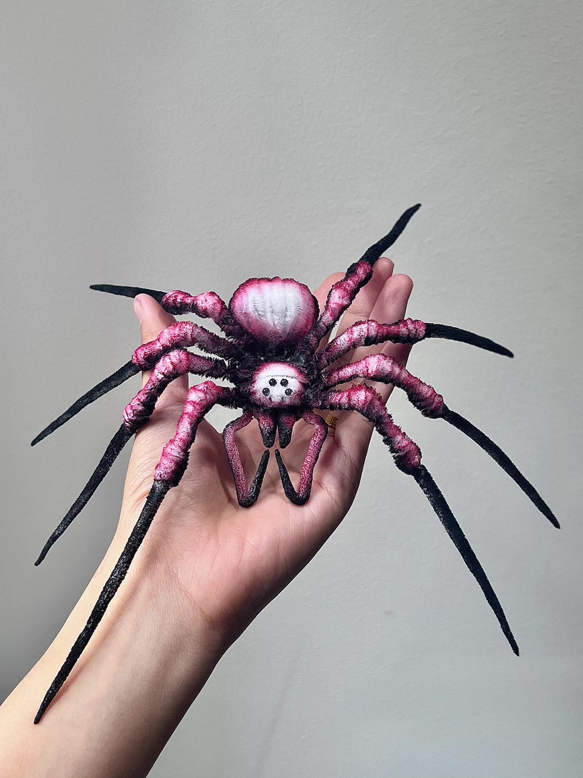 Chenille Stem Plush Spider with Articulated Legs