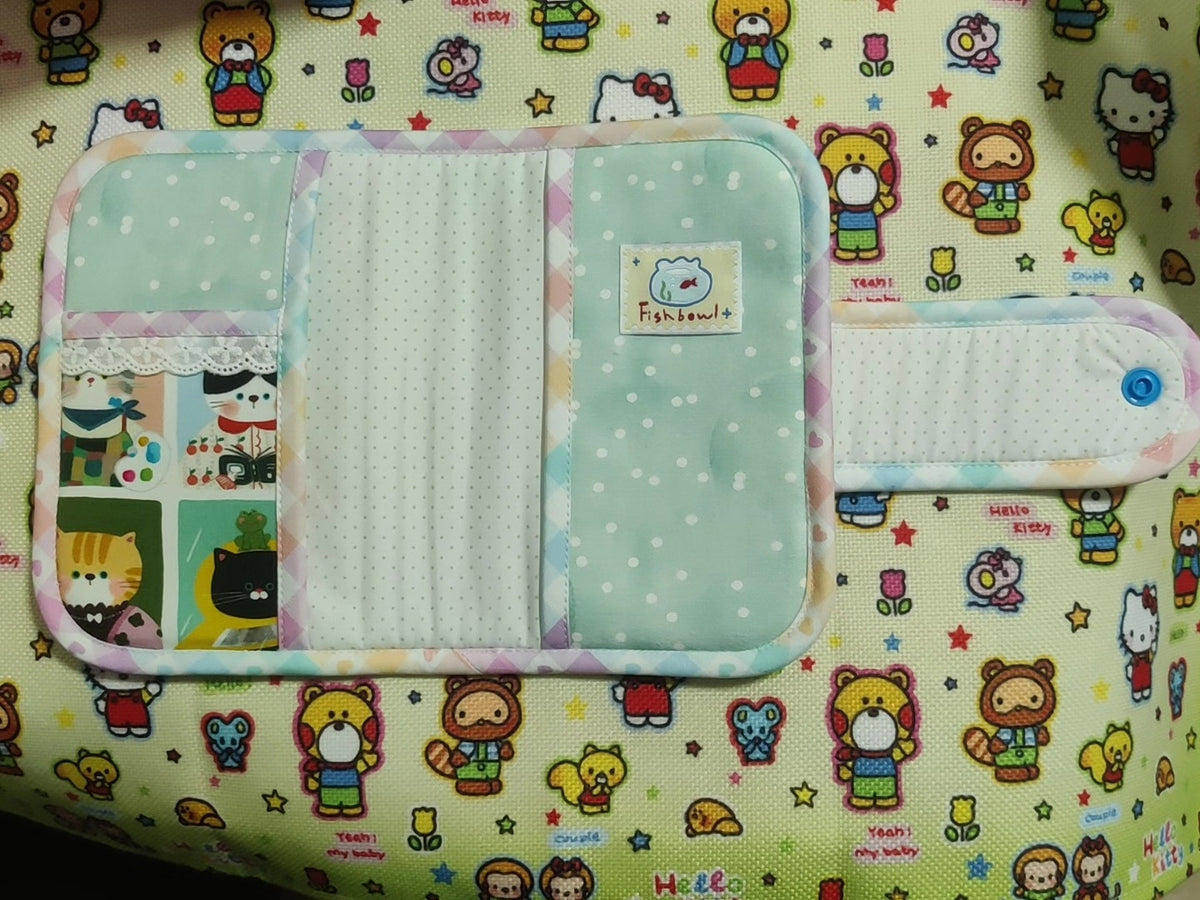 Handgefertigter A6-Notizbuchumschlag Kawaii-Katzenmuster