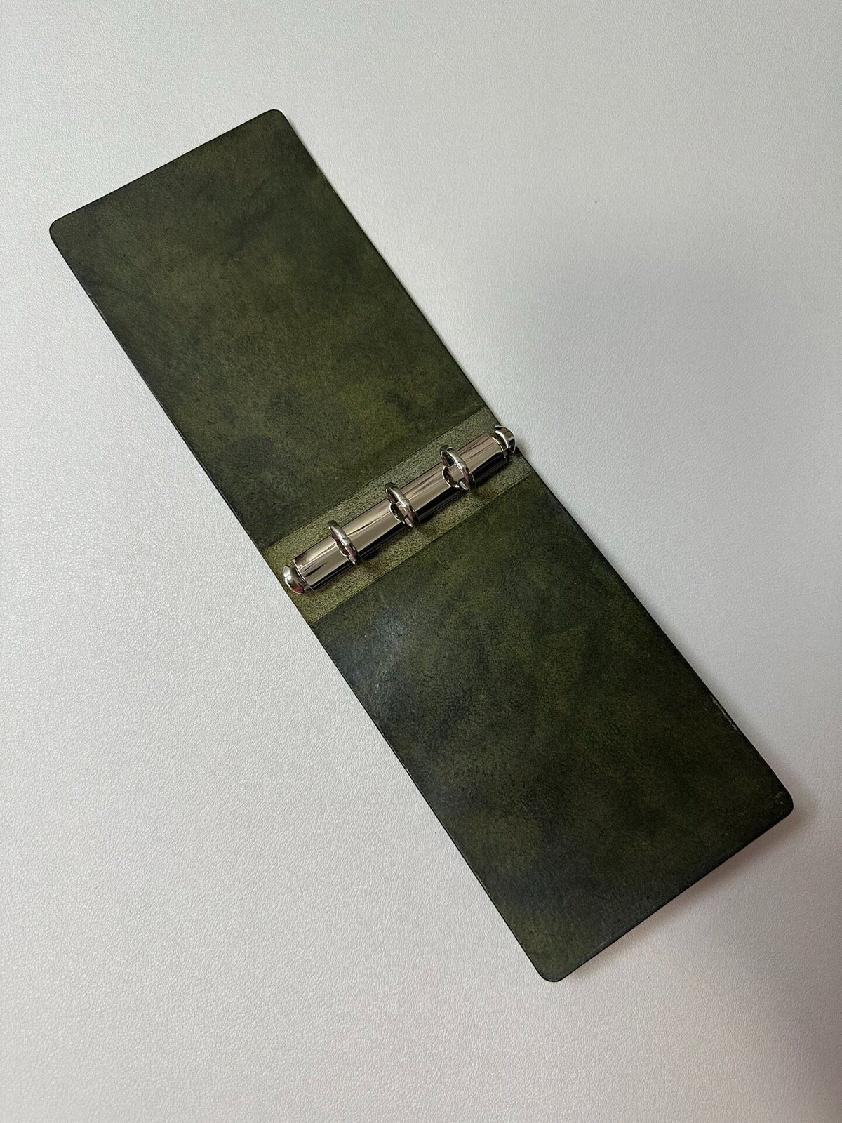 Dark Green Leather 3-Ring Binder Notebook
