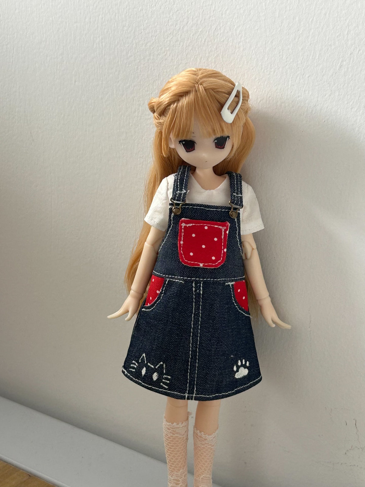 Denim Overall Dress Doll Clothes