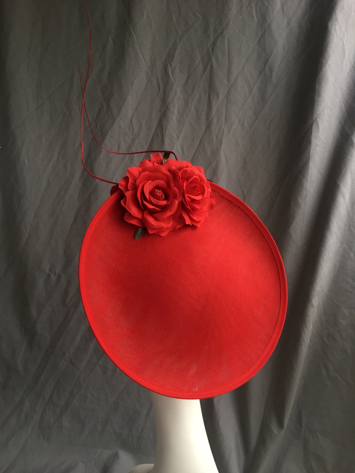 Red Rose Banquet Fascinator Hat