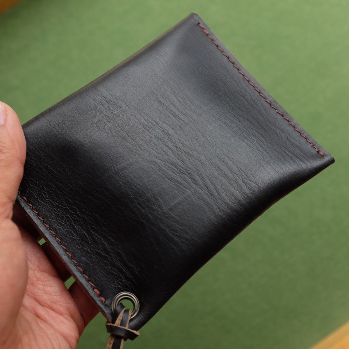 Horween CXL Tea Core Leather Coin Wallet