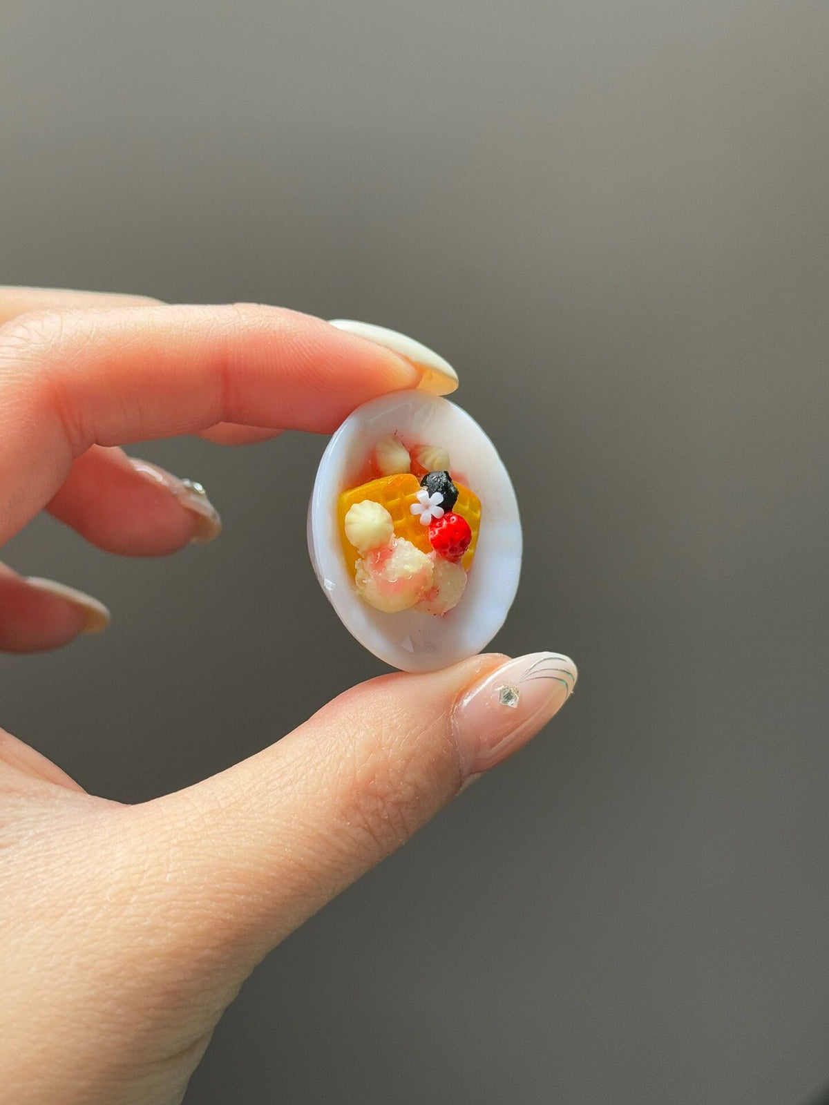 Miniature Clay Dessert Plate 2cm
