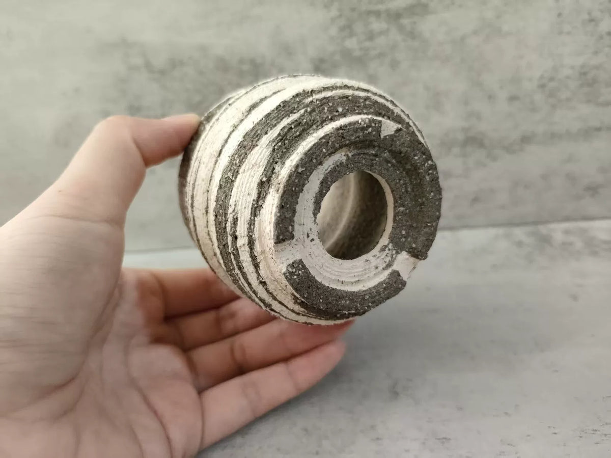 Unglazed Ceramic Vessel Two Tone Stoneware