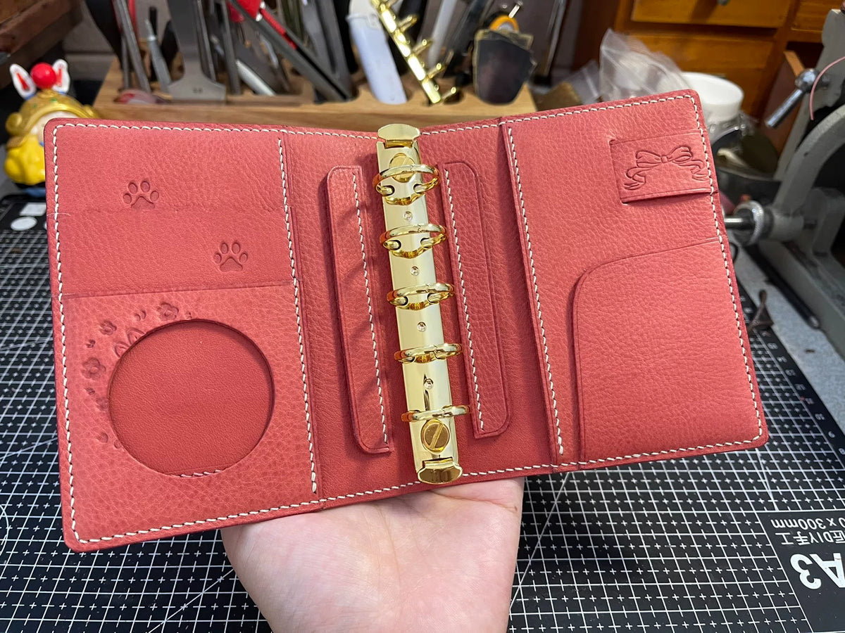 Terracotta Leder A8 M5 Ringbuch-Einband