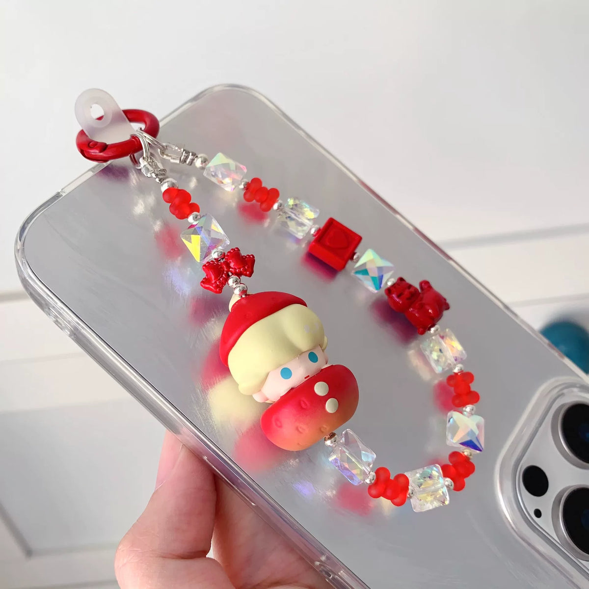 Strawberry DIMOO Mat Geel Haar Telefoonhanger