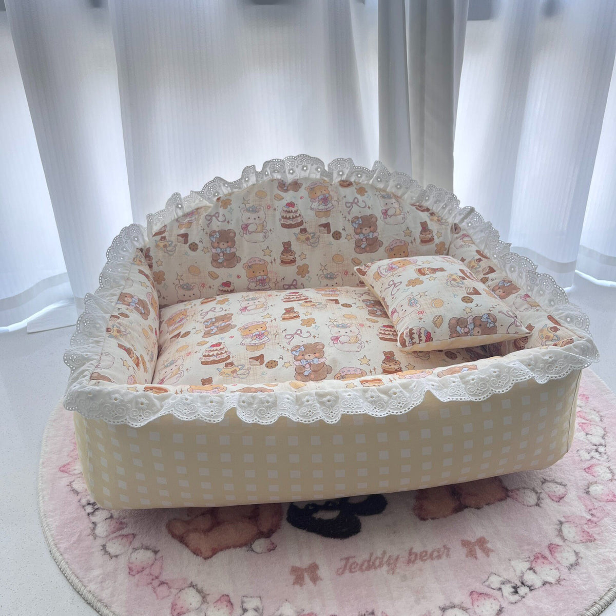 Sofa-Haustierbett aus Baumwollcanvas