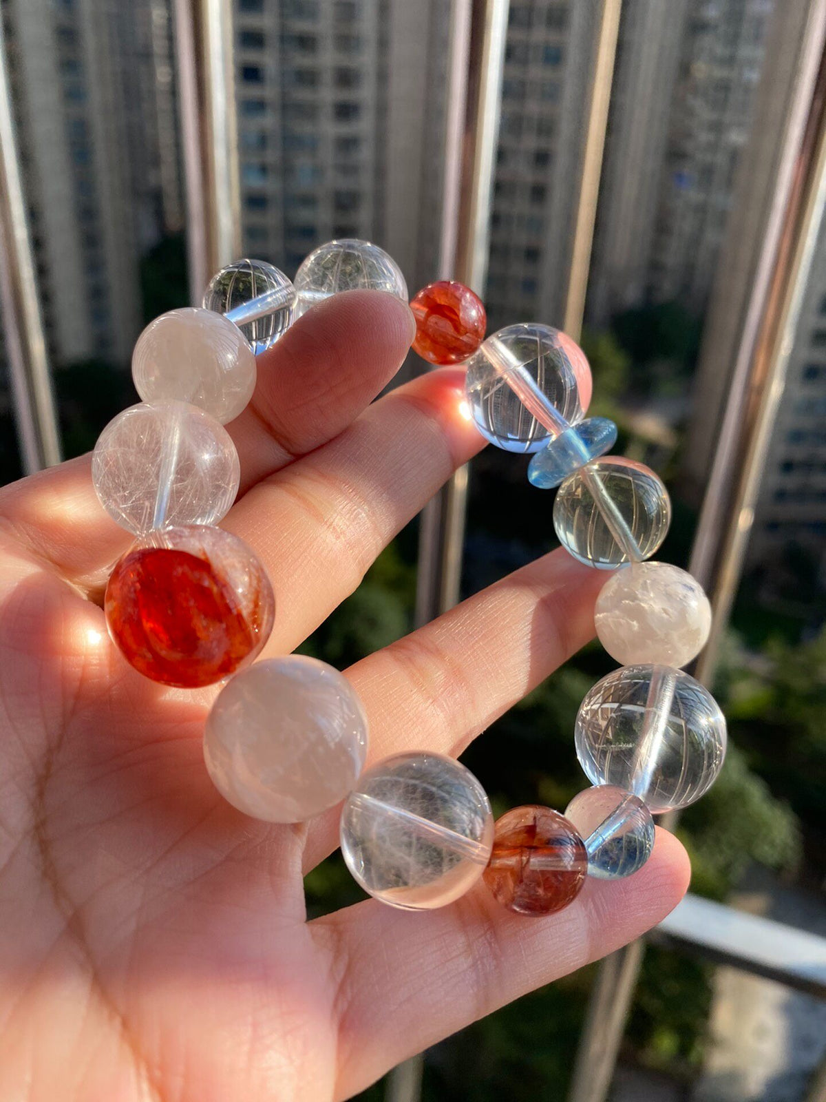 Multi-Gemstone Crystal Bracelet Natural Beads