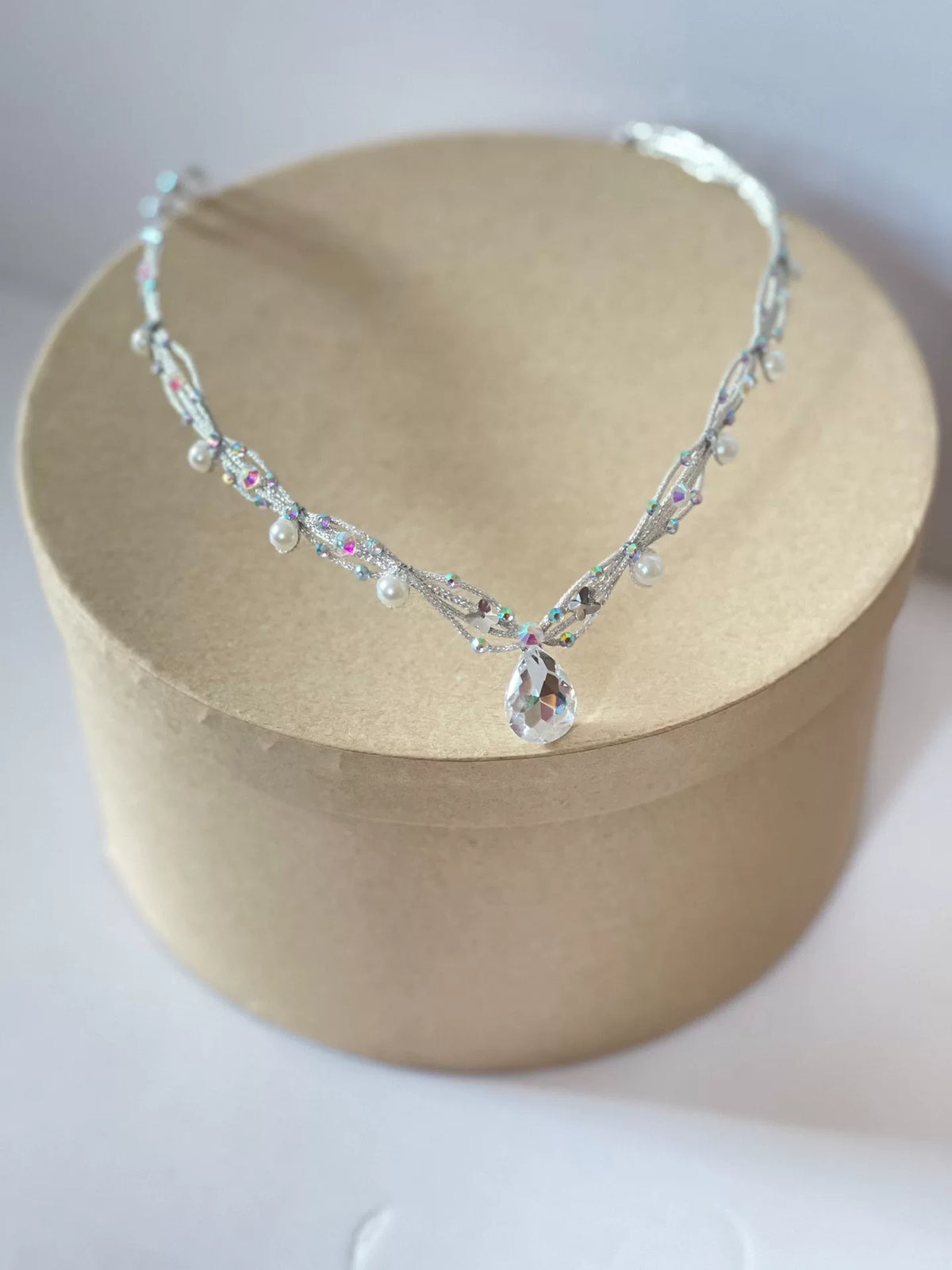 Silver Ballet Forehead Chain Crystal