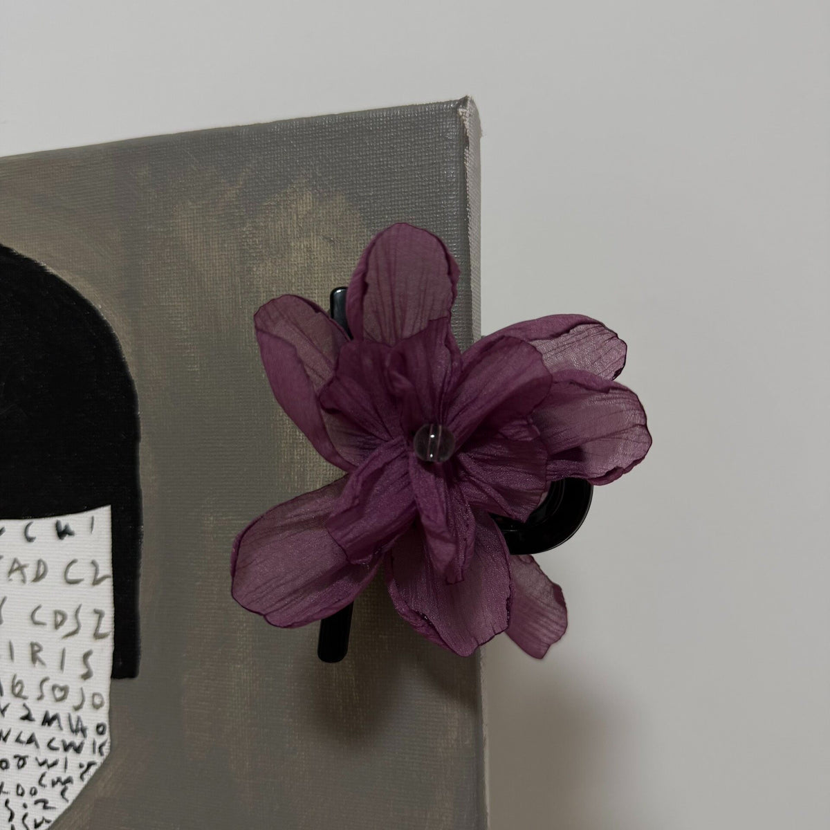 Handmade Purple Flower Hair Claw Clip