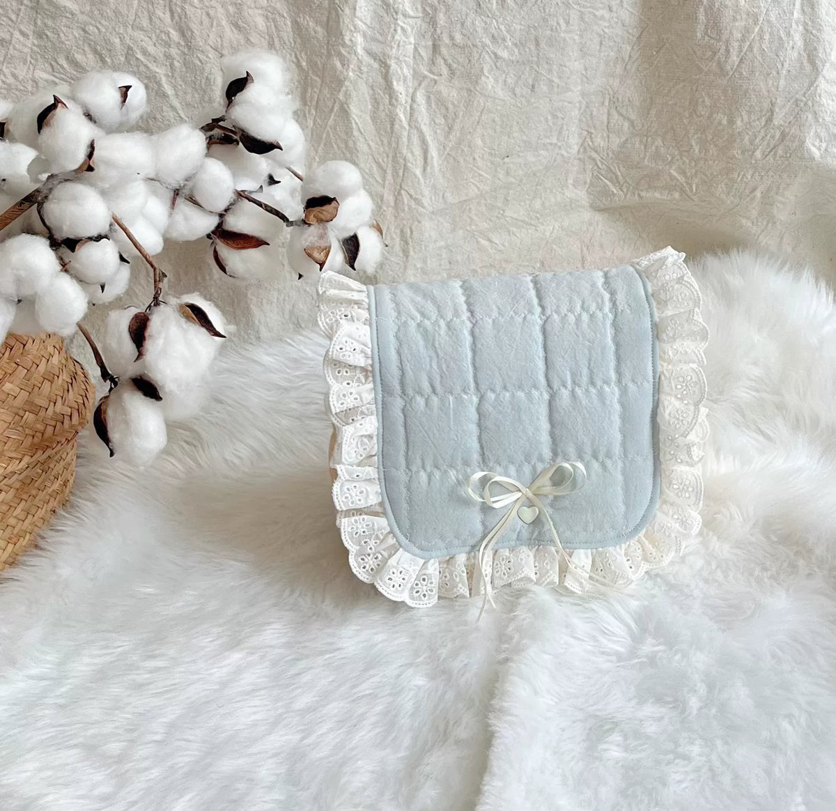 Quilted Camera and Cosmetic Pouch Korean Fabric