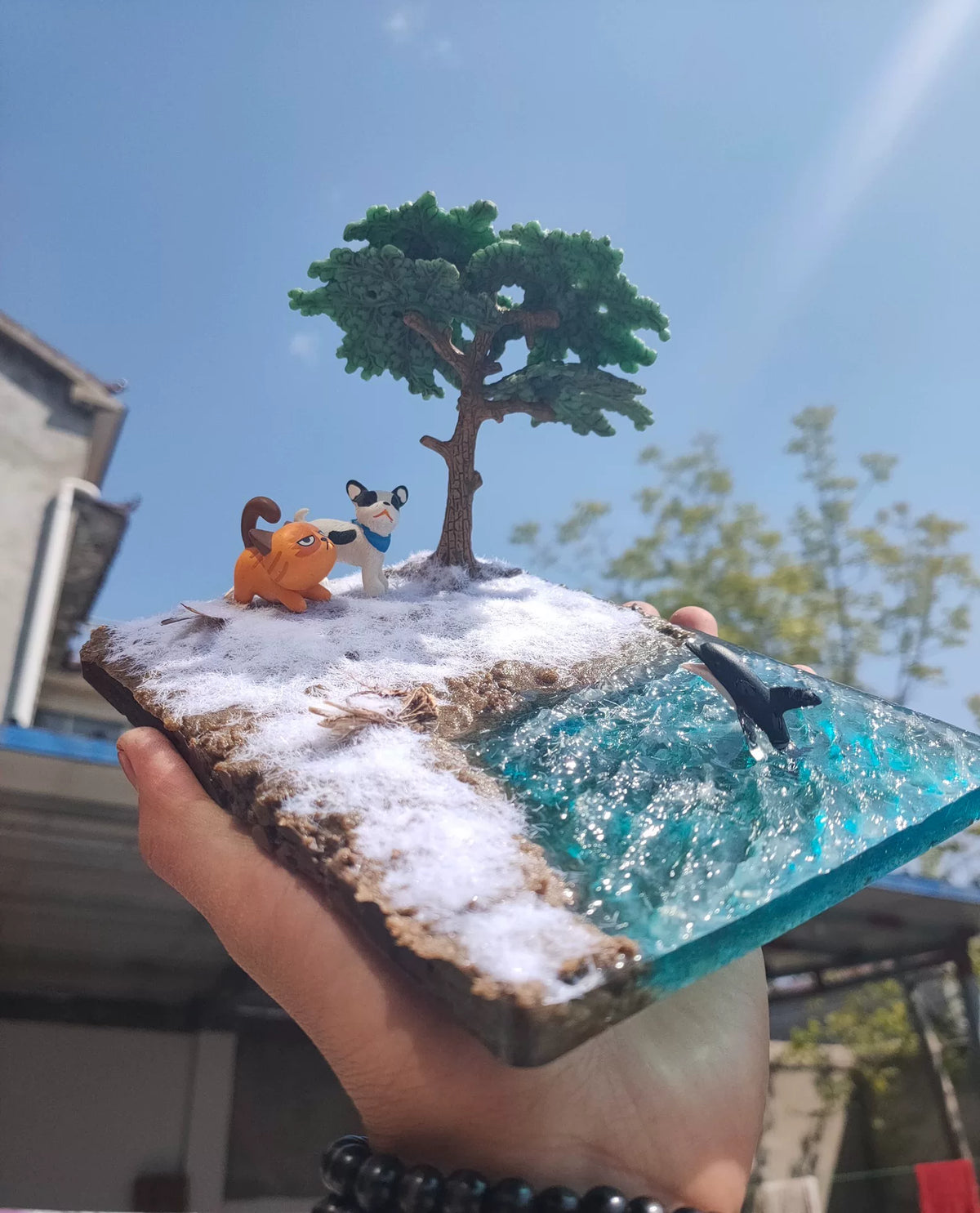 Miniature Winter Snow Scene Diorama
