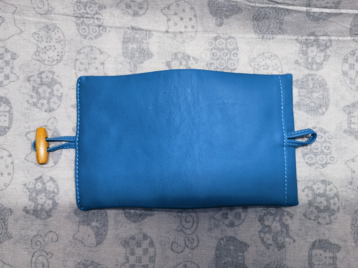 Blue Nappa Leather Ring Notebook Cover